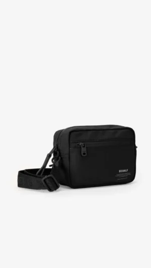 Bolso Bandolera Akira Negre per a Dona de Ecoalf