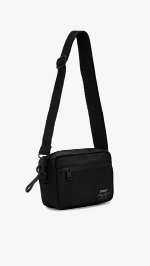 Bolso Bandolera Akira Negre per a Dona de Ecoalf