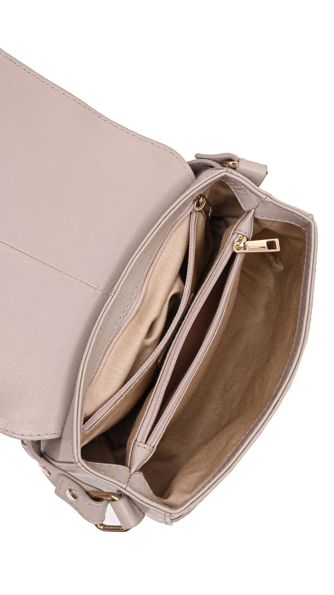 Bolso Small Honey Cut Florence Beige amb Daurat from Nunno Bags